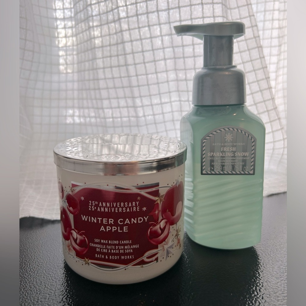 New Bath & Body Works Candle + Soap Bundle